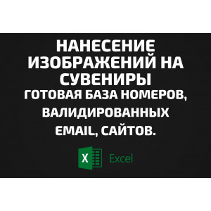 База Нанесение изображений на сувениры. Email, Телефоны